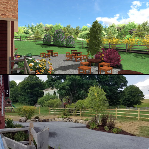 Installation of new landscape after finalizing 3D design.