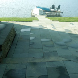 Thermaled bluestone patio.